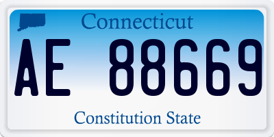 CT license plate AE88669