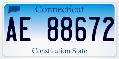 CT license plate AE88672
