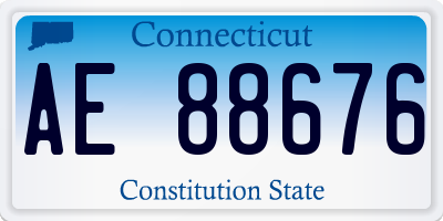 CT license plate AE88676