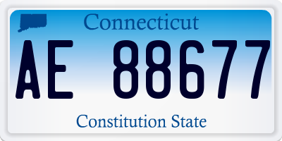 CT license plate AE88677