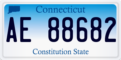 CT license plate AE88682