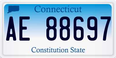 CT license plate AE88697