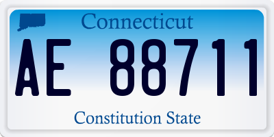 CT license plate AE88711