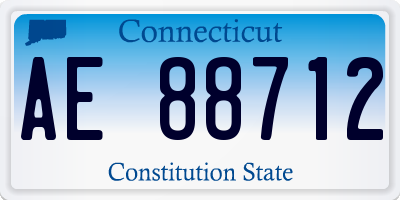CT license plate AE88712