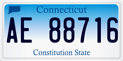 CT license plate AE88716