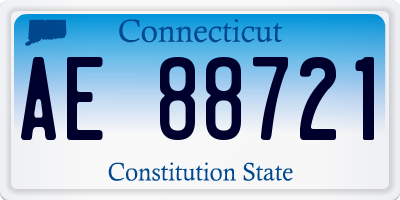 CT license plate AE88721