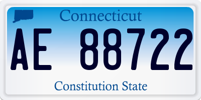 CT license plate AE88722