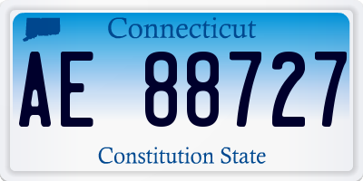 CT license plate AE88727