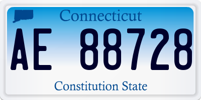 CT license plate AE88728