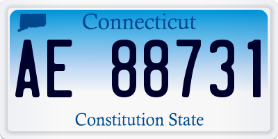 CT license plate AE88731