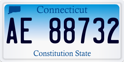 CT license plate AE88732