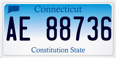 CT license plate AE88736