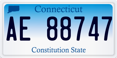 CT license plate AE88747