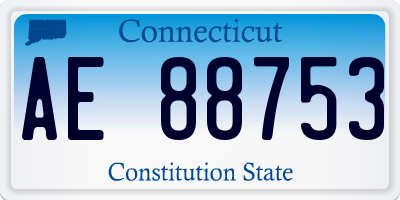 CT license plate AE88753