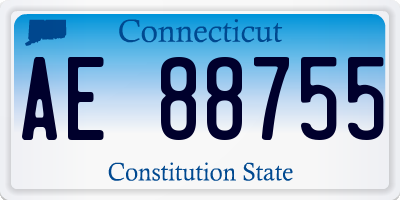 CT license plate AE88755