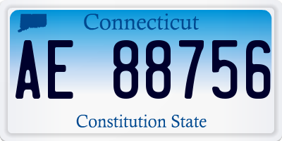 CT license plate AE88756