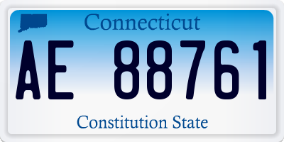CT license plate AE88761
