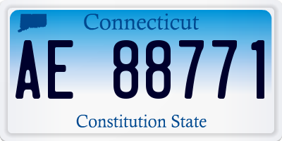 CT license plate AE88771