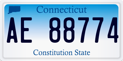CT license plate AE88774