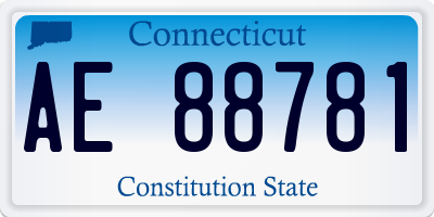 CT license plate AE88781