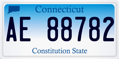 CT license plate AE88782