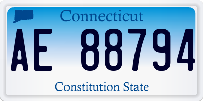CT license plate AE88794