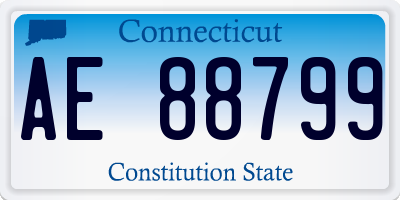 CT license plate AE88799