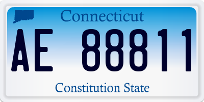 CT license plate AE88811
