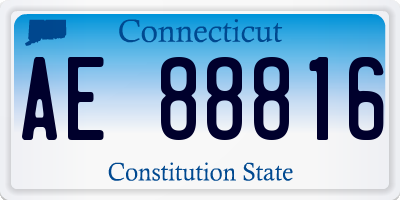 CT license plate AE88816