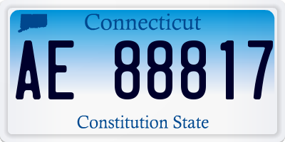 CT license plate AE88817