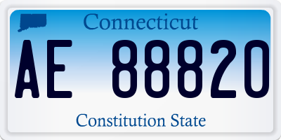 CT license plate AE88820