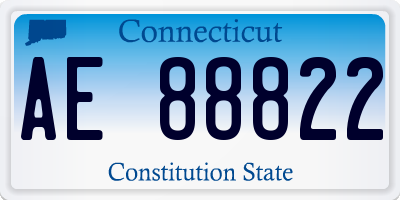 CT license plate AE88822