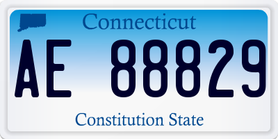 CT license plate AE88829
