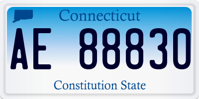 CT license plate AE88830