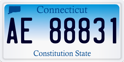 CT license plate AE88831