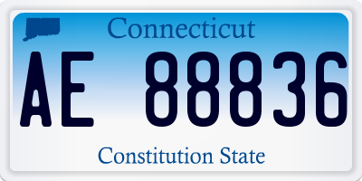 CT license plate AE88836