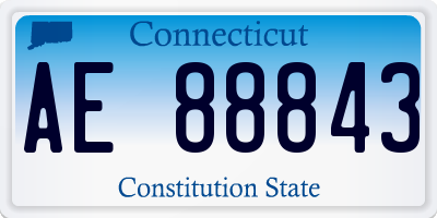 CT license plate AE88843