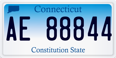 CT license plate AE88844