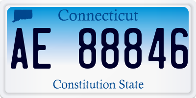 CT license plate AE88846