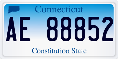 CT license plate AE88852
