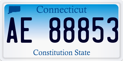 CT license plate AE88853