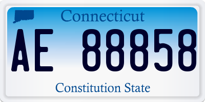 CT license plate AE88858