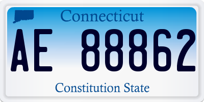 CT license plate AE88862