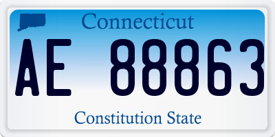 CT license plate AE88863