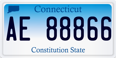 CT license plate AE88866