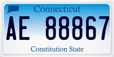 CT license plate AE88867