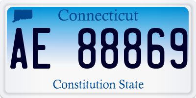 CT license plate AE88869