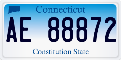 CT license plate AE88872