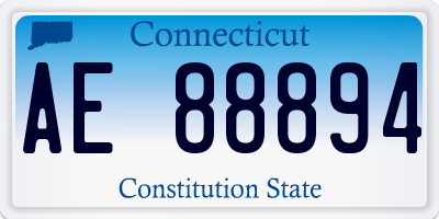 CT license plate AE88894
