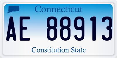 CT license plate AE88913